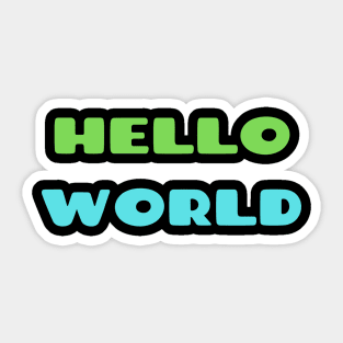 Hello World Baby Shower Gift Sticker